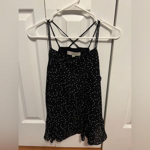 Loft black and white tank top